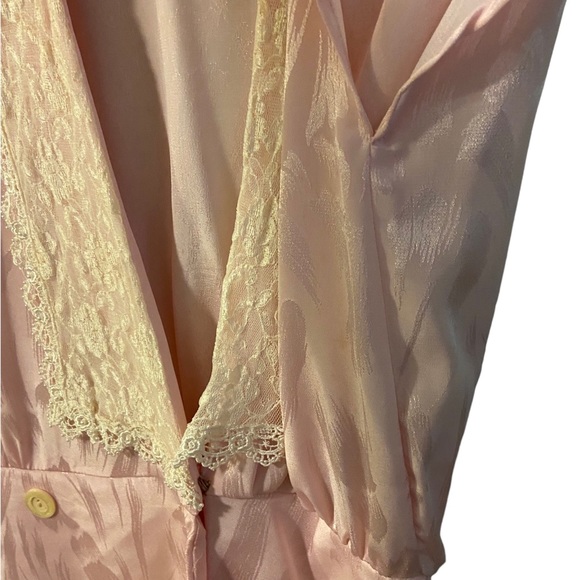 Vintage Pink Short Dress with Lace and Beads size 11 - Picture 6 of 8
